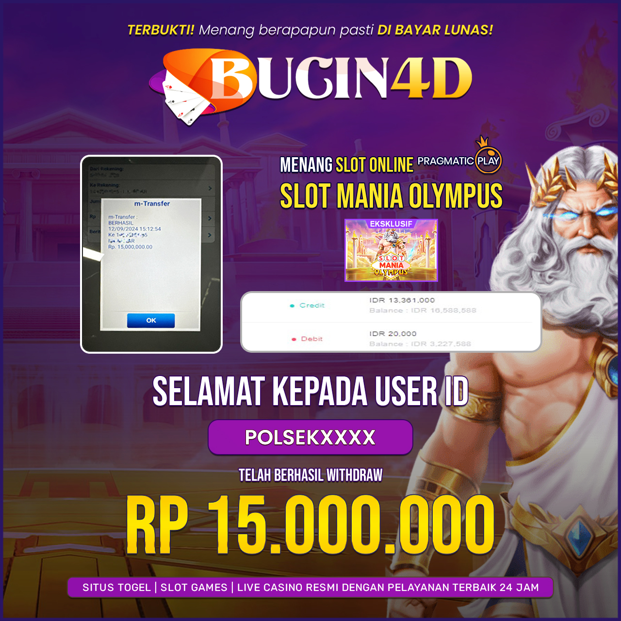 BUKTI JP SLOT PRAGMATIC PLAY