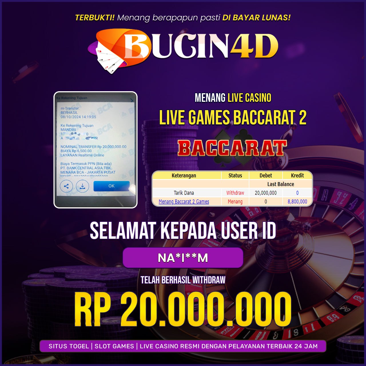 BUKTI JP LIVE CASINO